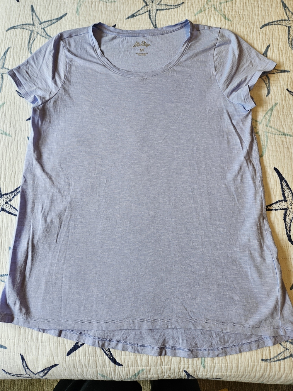 Lilly Pulitzer Lavender Scoop Neck Short Sleeve Tee